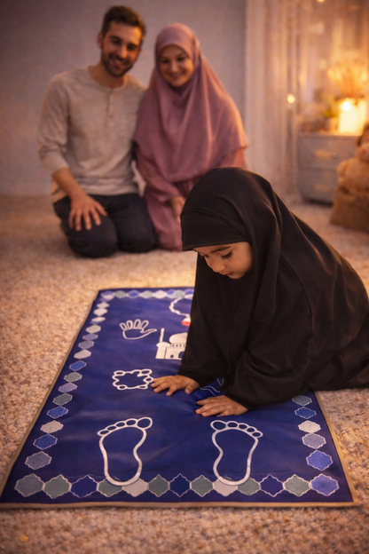tapis de prière interactif enfant avec guidage vocal et apprentissage de la salat étape par étape islam pour enfant garçon et fille