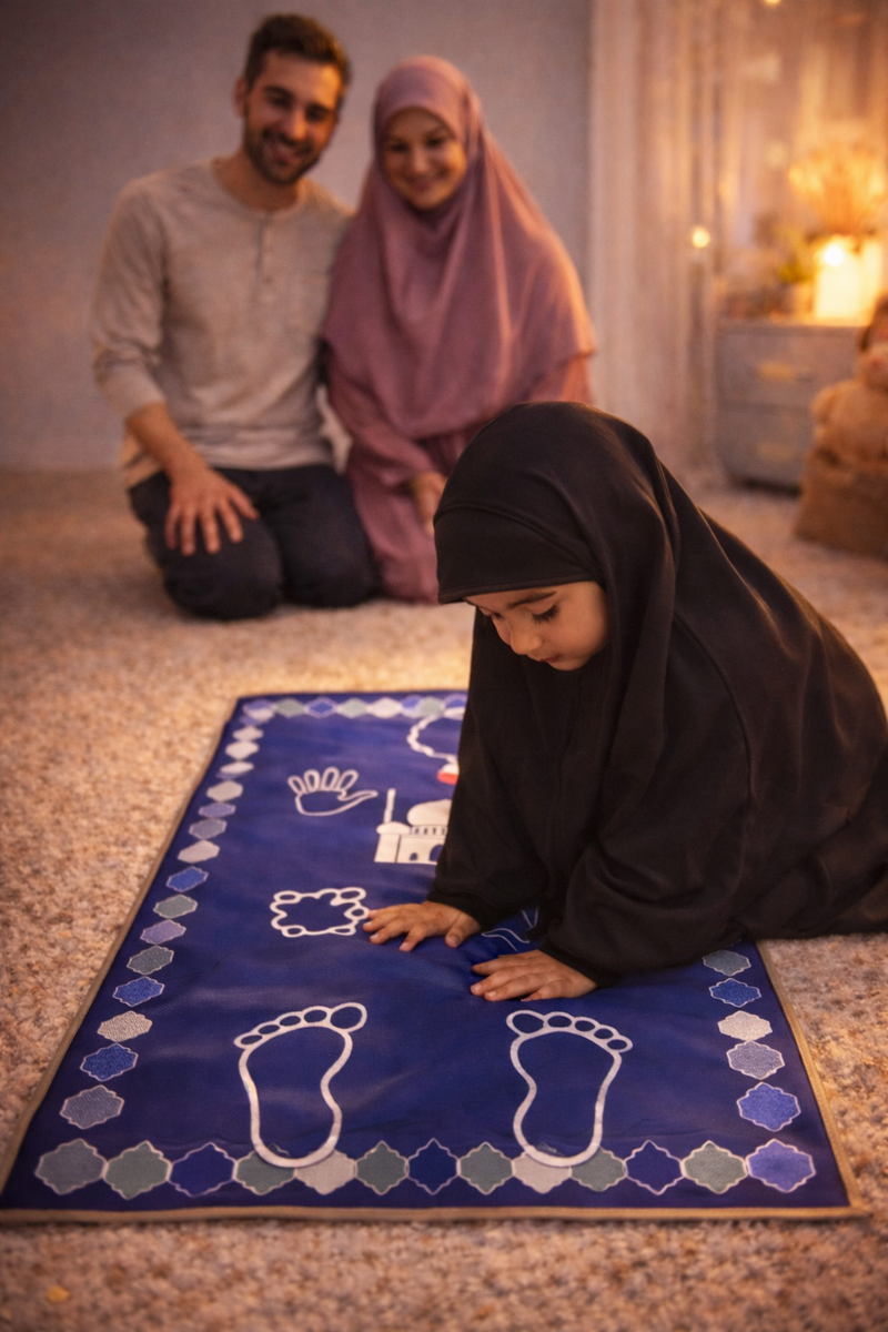 tapis de prière interactif enfant avec guidage vocal et apprentissage de la salat étape par étape islam pour enfant garçon et fille