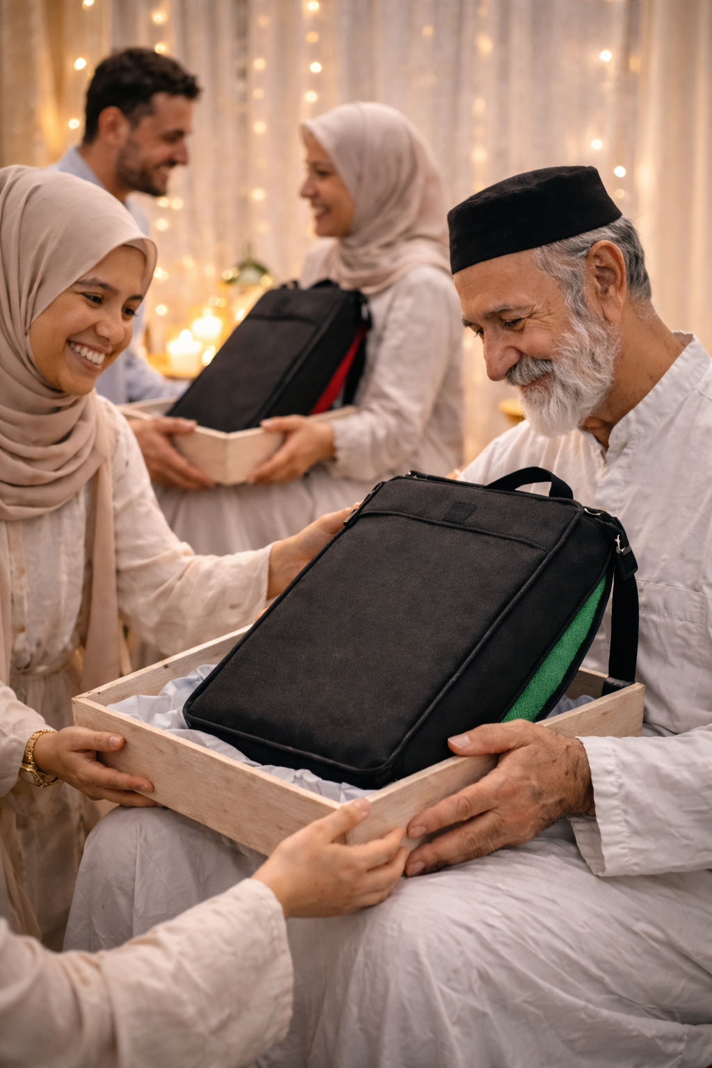 tapis de prière pliable avec sacoche offert en cadeau islamique pour un confort optimal pendant le dhikr et la salat